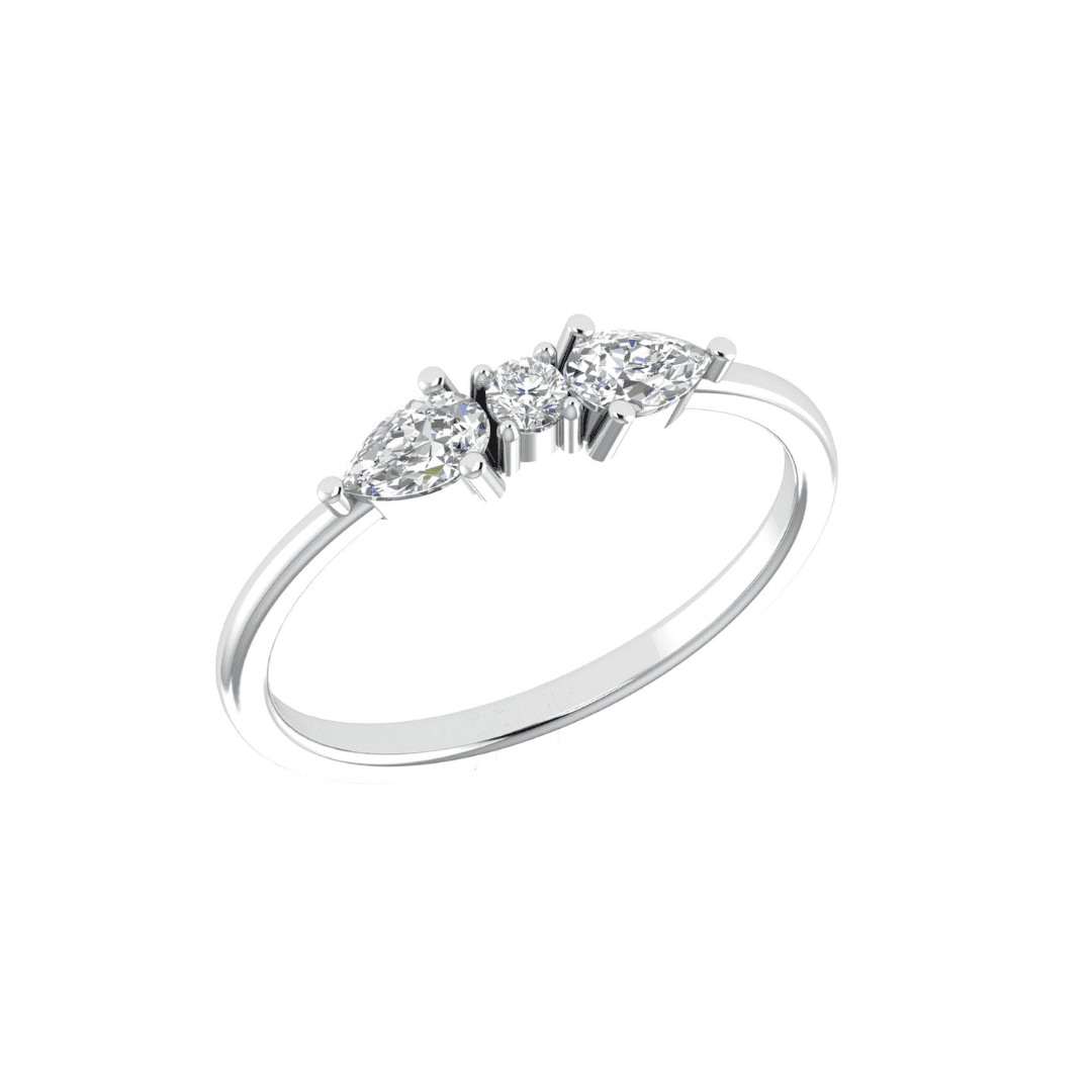 Elvaris Three-Stone Diamond Ring - Image 5