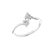 Seravelle Twin-Heart Diamond Ring - Thumbnail Image 5