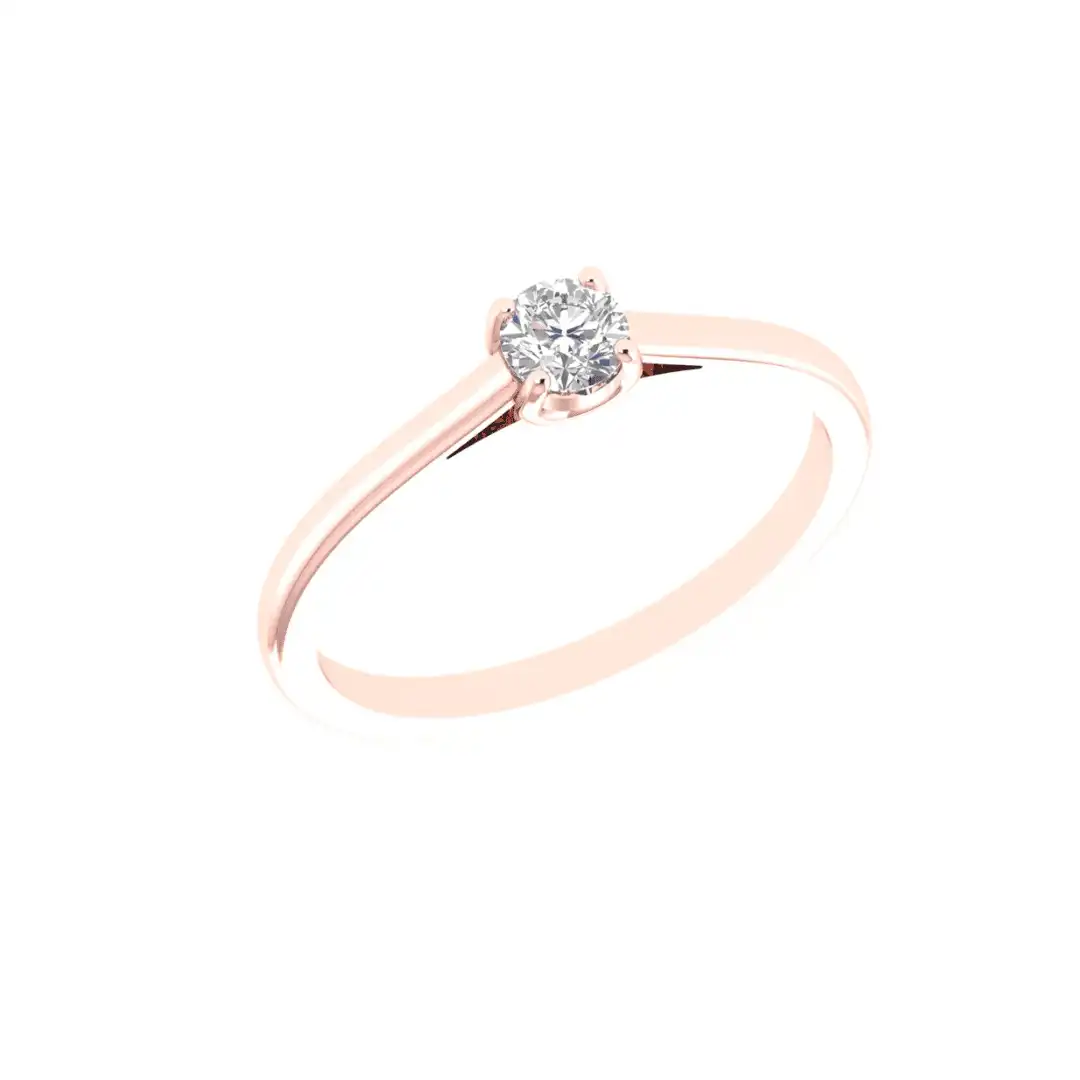 Elaraine Solitaire Diamond Ring - Image 8