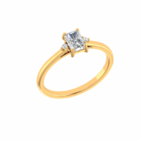 Elara Radiant Diamond Ring - Thumbnail Image 1