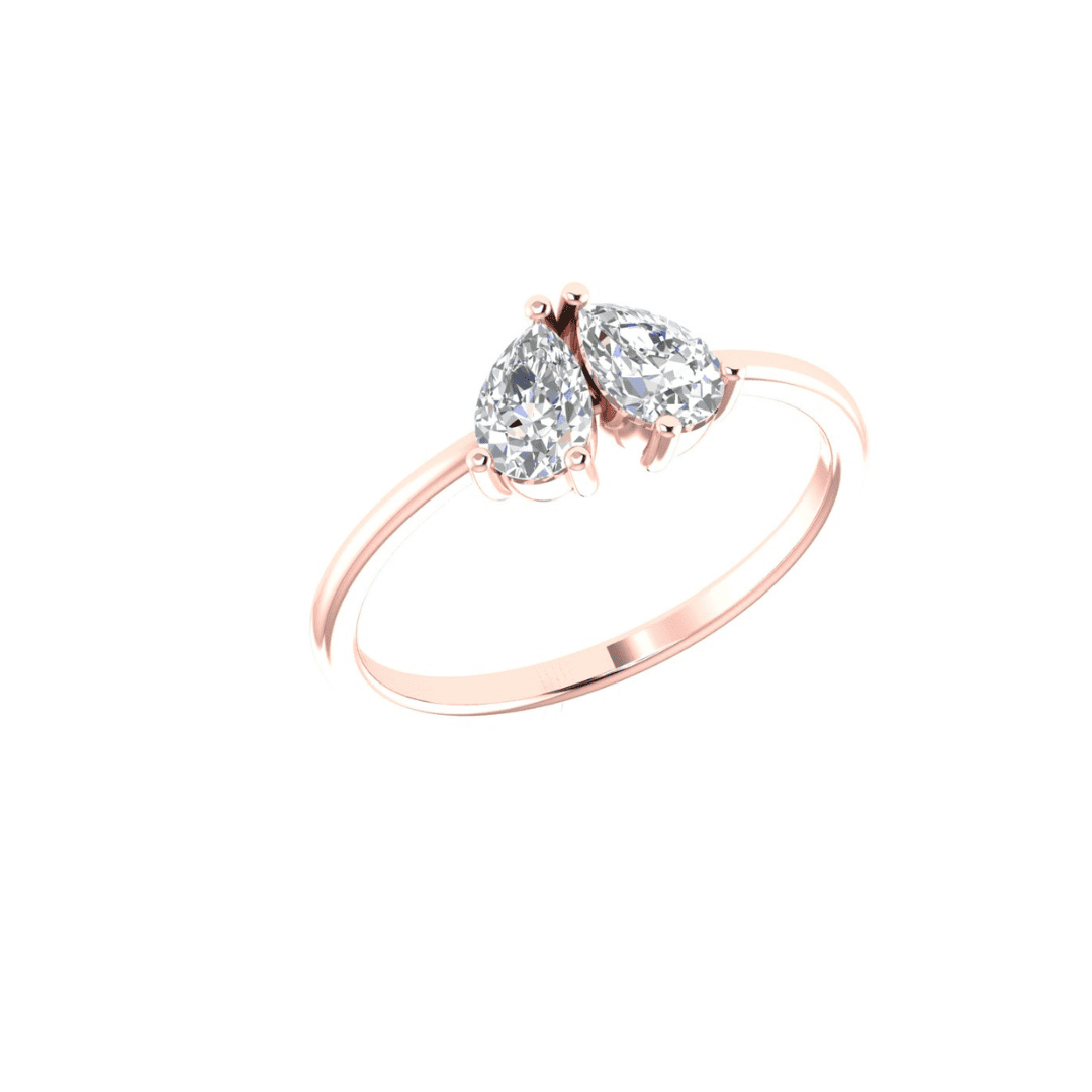 Avelisse Twin-Pear Diamond Ring - Image 8